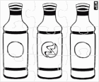 Puzzel van flessen drank of frisdrank