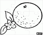 Puzzel van een oranje
