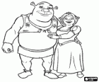 Shrek en Fiona in de liefde en heel blij