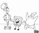 SpongeBob SquarePants en zijn vrienden Patrick Ster en Octo Tentakel