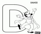 Letter D met Graaf Dracula dansen