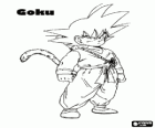 Goku of Son Goku, een martial arts expert kind met staart en bovenmenselijke kracht