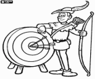 De beroemde boogschutter Robin Hood liet zijn dapperheid met de boeg naast een doelwit