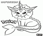 Vaporeon is een van de evoluties van Eeveee en is zeer geschikt voor aquatisch leven