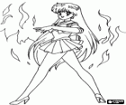 Rei Hino transformeert in Sailor Mars