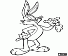 Bugs Bunny, het konijn held van de avonturen van Looney Tunes