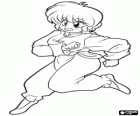 Ranma Sao Tome in zijn vrouwelijke vorm, Ranma is de hoofdpersoon van de anime Ranma