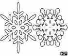 Sneeuwvlokken of ijskristallen, kerstversiering