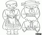 Gaucho kind van de pampa's in Argentinië. Paper Doll om te kleden met de traditionele kleding