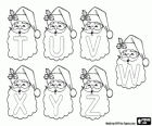 Kerst Alfabet, letters van Santa. Hoofdletters T tot Z in de baard van de kerstman