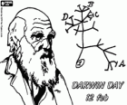 Darwin Dag, werd Charles Darwin geboren op 12 februari 1809. Darwin boom, de eerste opzet van zijn evolutietheorie