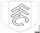 Schild of embleem van Fulham FC, Engels voetbalclub