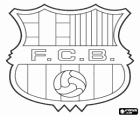 Embleem van FC Barcelona, Futbol Club Barcelona, de Catalaanse club voetbal, Spanje. Barça