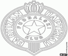 Embleem van FC Partizan Belgrado, de Servische voetbalclub