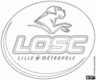Embleem van LOSC of Lille OSC, Franse voetbalclub