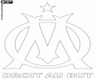 Logo van Olympique Marseille of OM, de Franse voetbalclub. Olympique de Marseille, oorspronkelijke naam in het frans