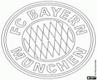 Logo van FC Bayern München, de Duitse voetbalclub. Fußball-Club Bayern München, oorspronkelijke naam in het duits