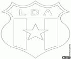 Embleem van LD Alajuelense, ook bekend als La Liga. Soccer Team van Alajuela, Costa Rica