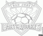 Embleem van de San Jose Earthquakes voetbalteam in MLS, Californië, Verenigde Staten