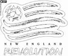 Logo van de voetbalclub in de MLS, New England Revolution van Massachusetts