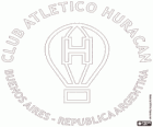 Logo van CA Huracán, sportieve instelling en voetbal team in de stad Buenos Aires, Argentinië