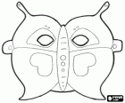 Vlinder masker voor het Carnaval kostuum