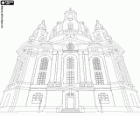 De Kerk van Onze Lieve Vrouw is een barokke lutherse kerk en een symbool van verzoening, de Frauenkirche in Dresden, Duitsland