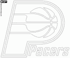 Logo van Indiana Pacers NBA-team. Central Division, Eastern Conference