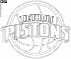 Logo Detroit Pistons, NBA-team. Central Division, Eastern Conference