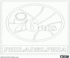 Philadelphia logo 76ers, Sixers, NBA-team. Atlantic Division, Eastern Conference