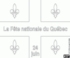 Nationale feestdag Quebec, gevierd op 24 juni, Sint Jan de Doper. Quebec is een natie en de provincie van Canada.