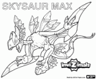 Skysaur Max. Invizimals. Vliegende saurussen die de lancering van de eieren als hun beste wapen