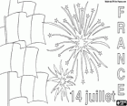 14 juli de Franse nationale feestdag ter herdenking van de bestorming van de Bastille op 14 juli 1789