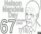 Internationale Dag van Nelson Mandela, 18 juli. Nelson Mandela heeft gestreden voor sociale rechtvaardigheid voor 67 jaar, je begint met 67 minuten