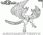Archaeopteryx. Invizimals Shadow Zone. Een agressieve vliegende dinosaurus, de moeder van alle vogels