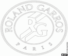 Logo van de Franse Open, Roland Garros. De tweede van de vier Grand Slam-tennistoernooien