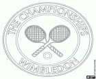 Logo klassieke Wimbledon Grand Slam tennis toernooi in Engeland