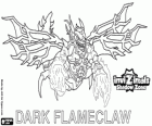 Dark Flameclaw. Invizimals Shadow Zone. Vreemd wezen, kwaad en agressief Invizimal