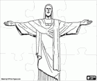 Puzzel van het standbeeld van Christus de Verlosser van de Corcovado, Rio de Janeiro, Brazilië