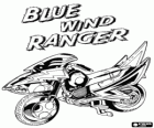 The Blue Ninja motorfiets, een voertuig van Blue Wind Ranger. Power Rangers Ninja Storm