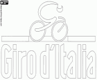 Logo van de Giro d'Italia, wielerwedstrijd en route, die plaatsvindt in fasen gedurende drie weken in Italië
