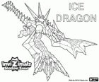 Ice Dragon. Invizimals Shadow Zone. Leeft in de gletsjers van het Antarctische ijs vlaktes, een bevroren huid beschermt hem