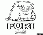 Furi. Moshi Monsters. Een kleine ruwharige trol