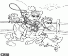Baby Piggy, de Muppet baby Miss Piggy is een cowgirl