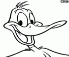 Gezicht van Daffy Duck in de Looney Tunes