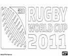 2011 Wereldkampioenschap rugby logo. Het is gevierd in Nieuw-Zeeland van 9 september-23 oktober