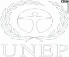 UNEP logo, Milieuprogramma van de Verenigde Naties. UNEP, afkorting in het engels