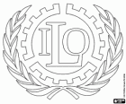 ILO logo, logo van IAO, de Internationale Arbeidsorganisatie
