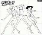 Totally Spies Puzzel. Superspionnen team van Totally Spies. Sam, Clover en Alex met hun spion pakken