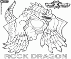 Rock Dragon. Invizimals Shadow Zone. Rock draken leven in de kraters van de vulkanen